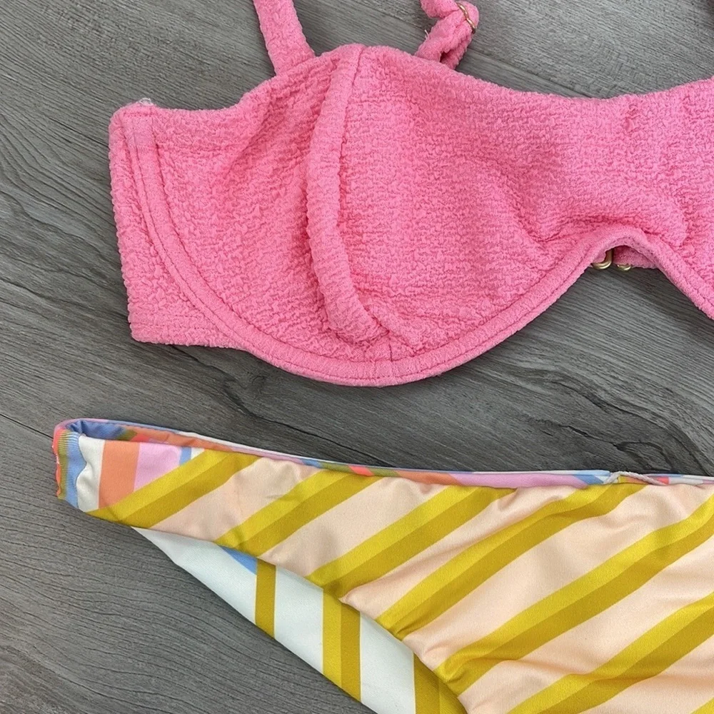 ☀️BILLABONG☀️ SO DAZED OLIVIA UNDERWIRE BREAK OF DAWN TANGA BIKINI SET